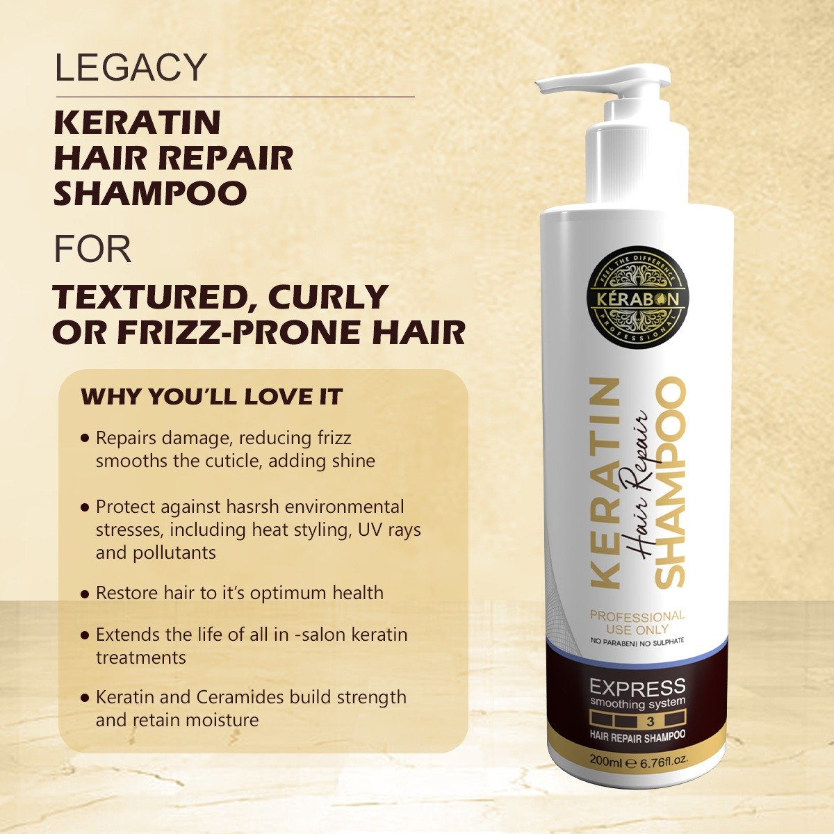 Keratin Hair Repair Shampoo 200 ml - Image 5