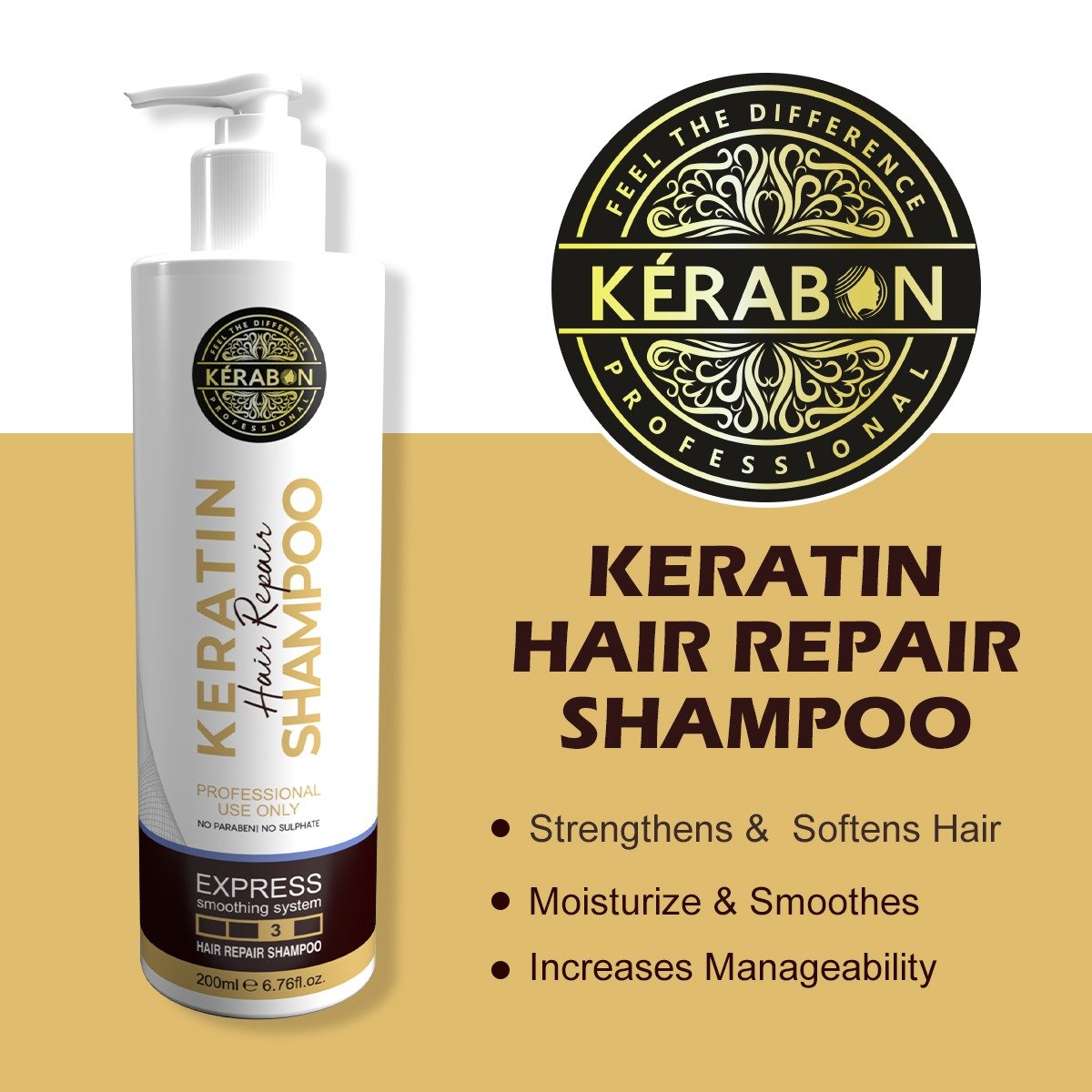 Keratin Hair Repair Shampoo 200 ml - Image 3